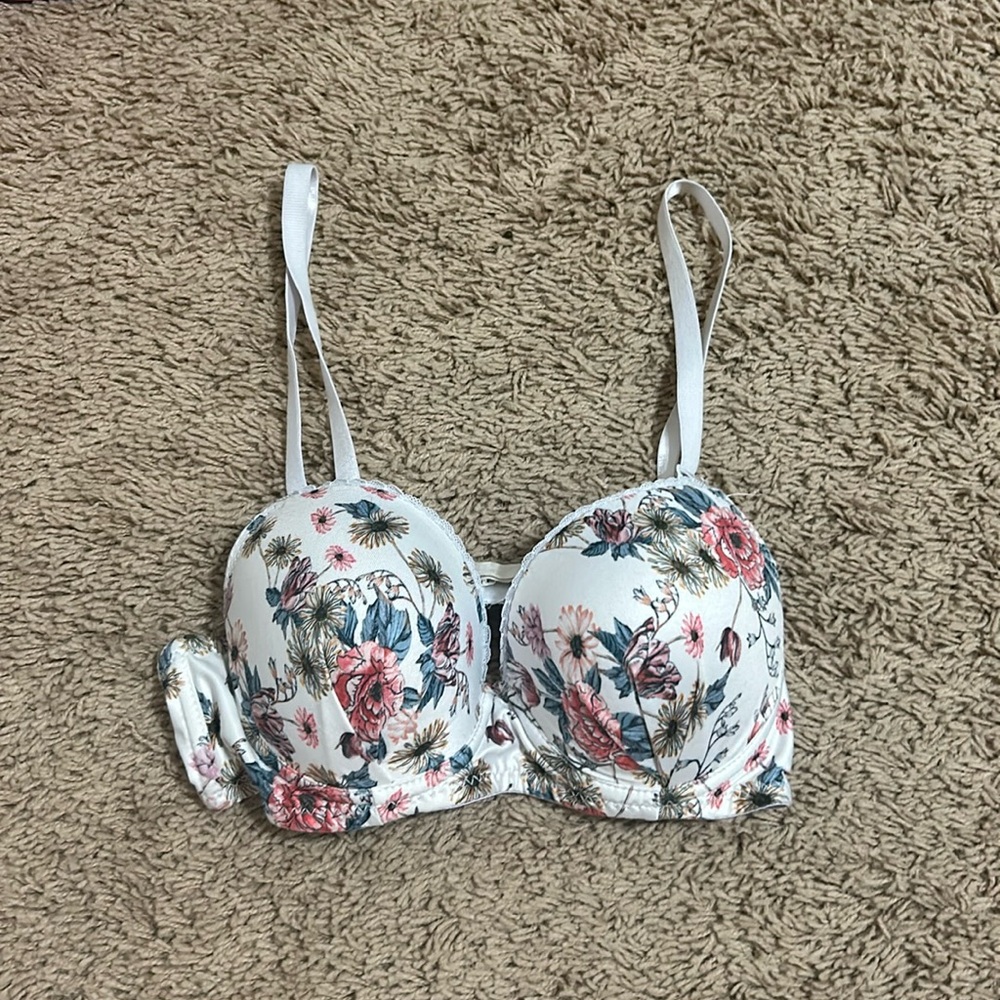 Shein floral push-up bra